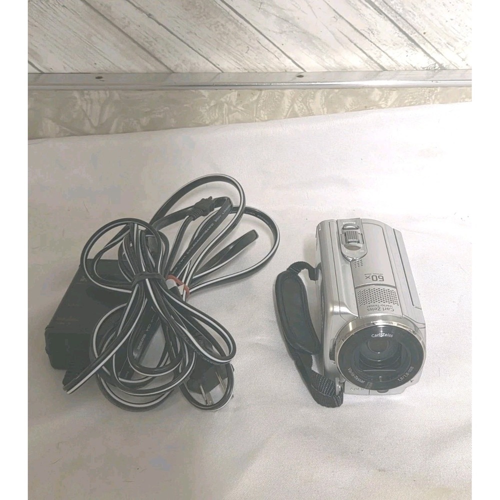 Sony Handycam DCR-SR68 Silver Video Digital Camcorder 60x Zoom 80GB HDD - Tested